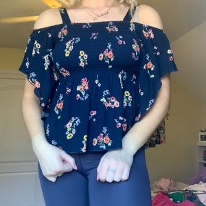 Floral off the shoulder top